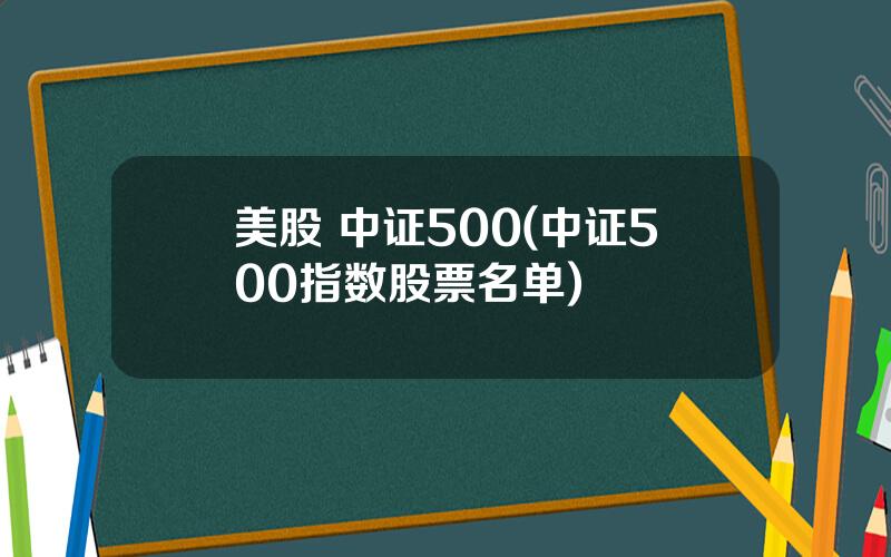 美股 中证500(中证500指数股票名单)